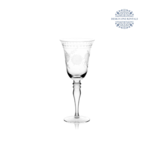 Flora Etched Wine Glass