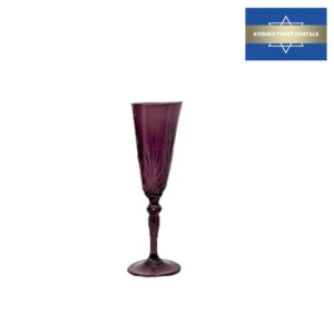 Crystal Cut Dark Purple Champagne Flute