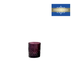 Crystal Cut Dark Purple Rock Glass