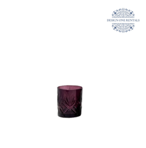 Crystal Cut Dark Purple Rock Glass