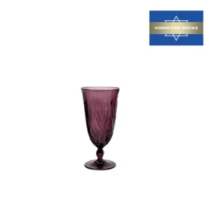 Crystal Cut Dark Purple Water Goblet