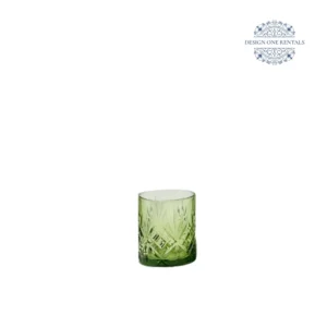 Crystal Cut Faint Green Rock Glass