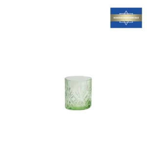 Crystal Cut Light Green Rock Glass