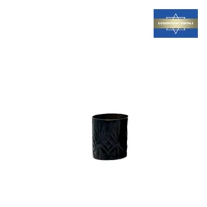 Crystal Cut Nero Rock Glass