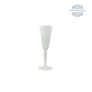 Crystal Cut White Champagne Flute