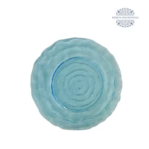 Blue Glass Rose Charger Plate