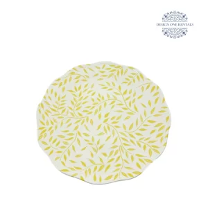 Codi Leaf Yellow Charger Plate