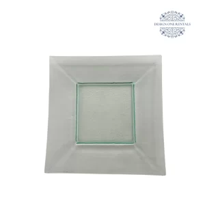 Clear Frost Square Charger Plate