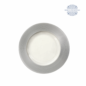 The Silver Wide Band Charger Plate