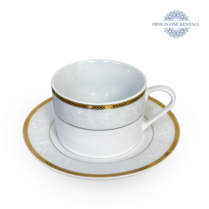 Celine Gold Coffee Cup and Saucer China Set