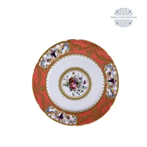baroque rose china plate