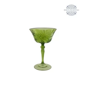 crystal cut faint green coupe