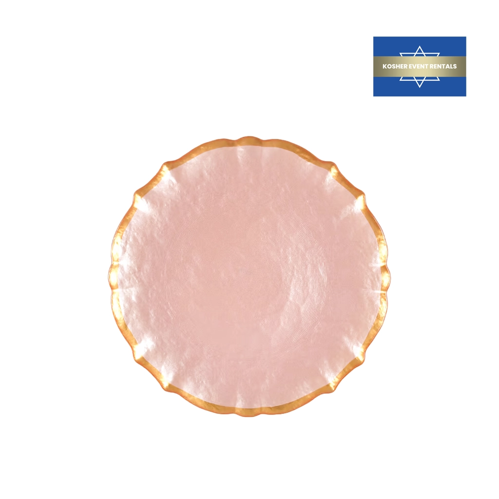 Baroque Pink and Gold Charger Plate