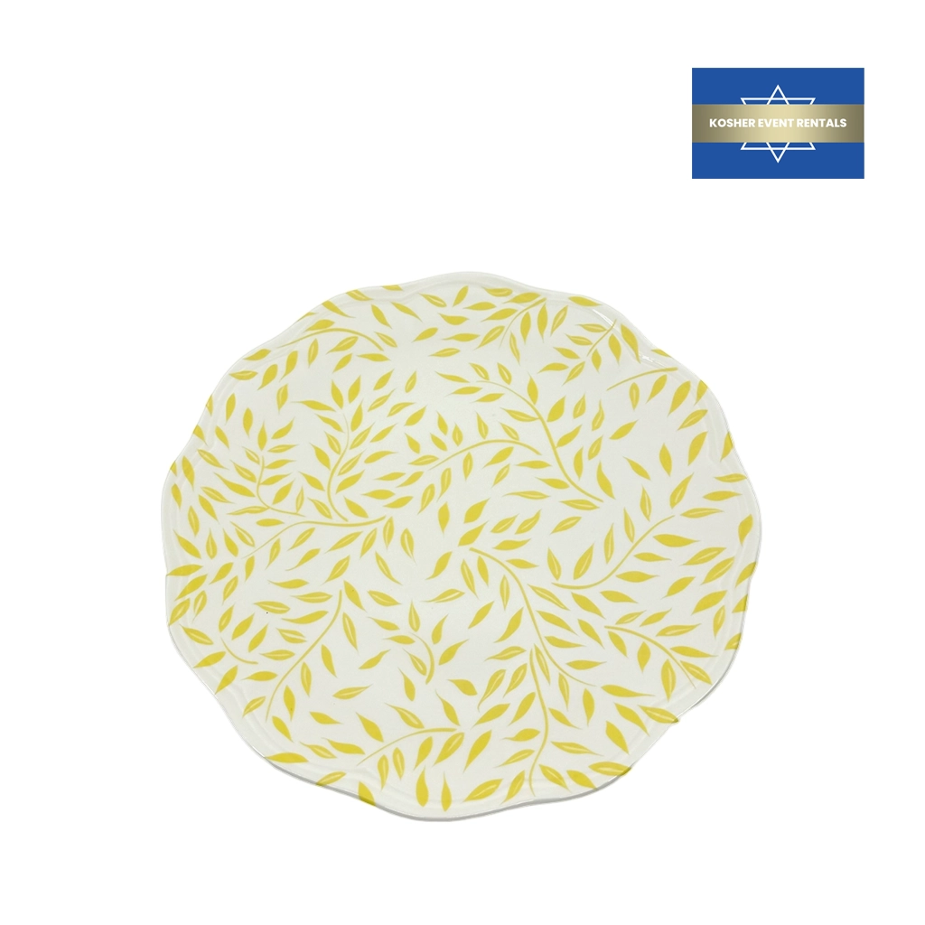 Codi Leaf Yellow Charger Plate