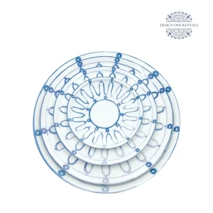 Frenchie Blue Collection Dinner Plates