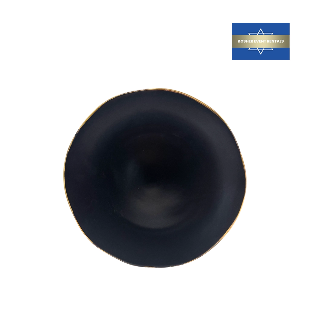Gold Rim Charcoal Charger Plate