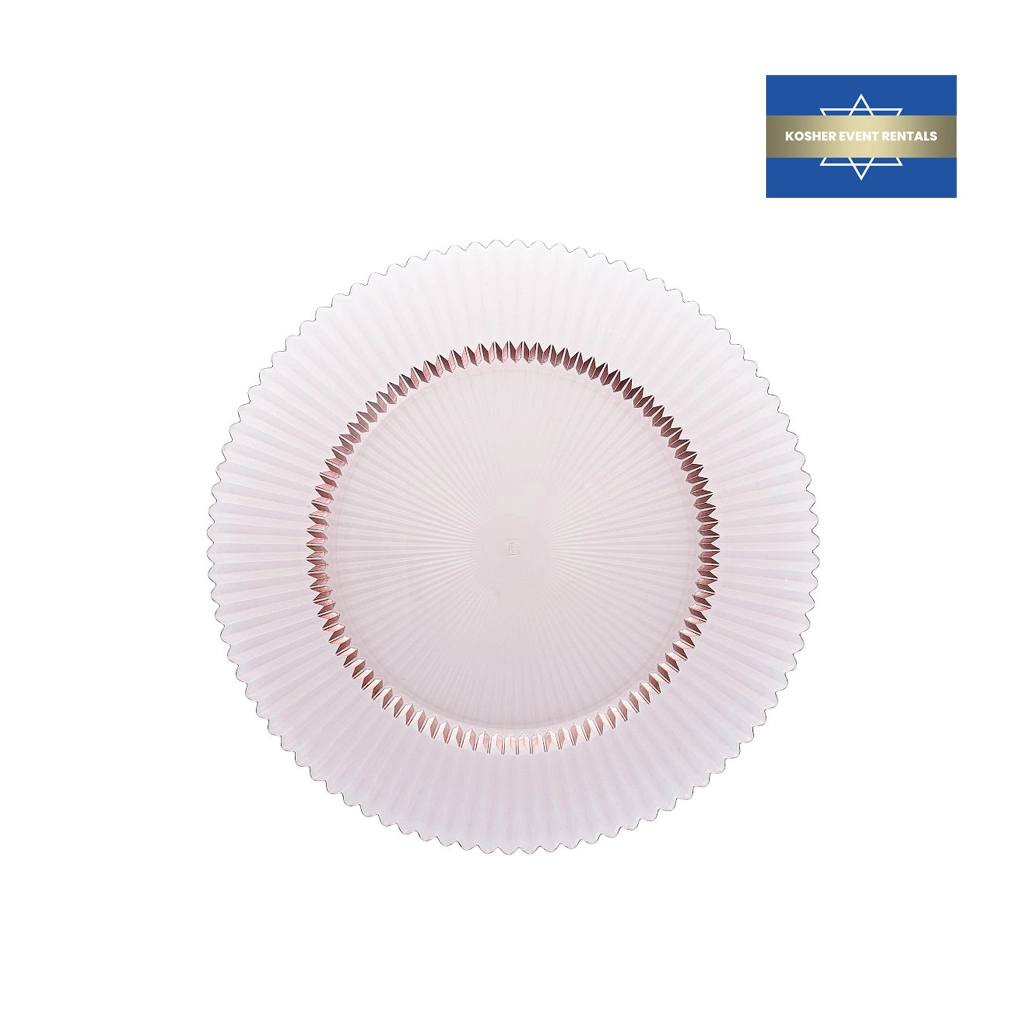 Ribbed Pink Charger Plate