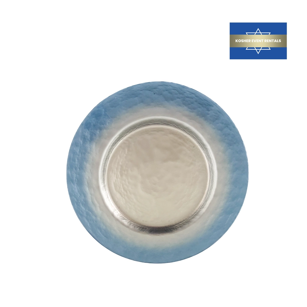 The Blue Silver Hammered Charger Plate