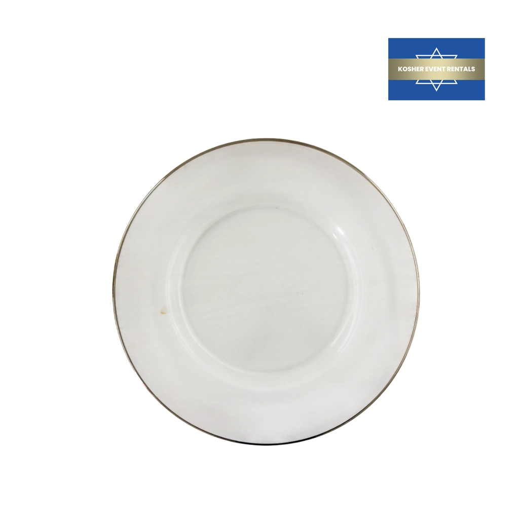 Silver Rim Charger Plate