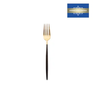Two Tone Black and Champagne Dinner Fork