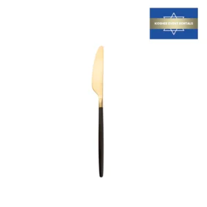 Two Tone Black and Champagne Dinner Knife