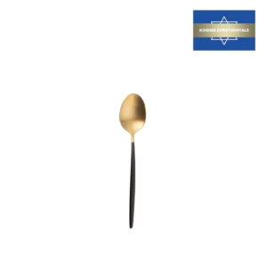 Two Tone Black and Champagne Soup Spoon
