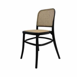 black rattan chair
