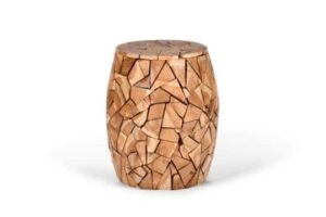 Barrel Teak Stool/Side Table