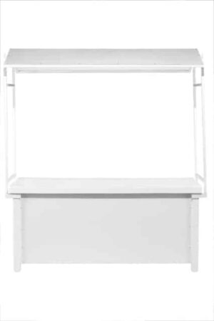 7' White Buffet With Roof