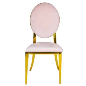 Pink Kaya Solid Gold Chair