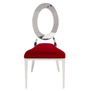 Red Kaya O Silver Chair