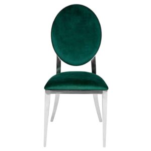 Emerald Kaya Solid Silver Chair