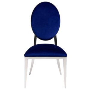 Blue Kaya Solid Silver Chair