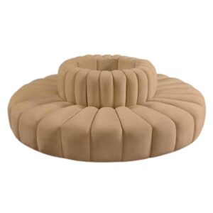 Round Beige Modular Sofa