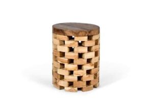 Round Teak Stool/Side Table
