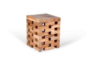 Square Teak Stool/Side Table