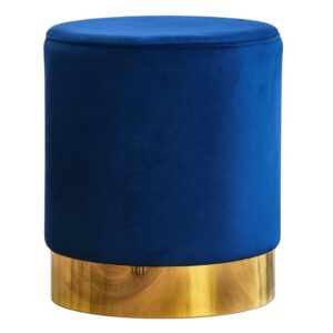 Velvet Royal Blue Ottoman