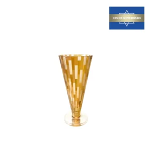 Amber Striped Flute Glass