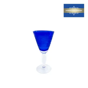 Blue Etched Goblet