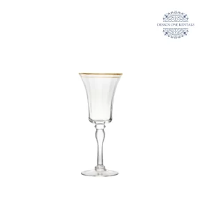 Maria Gold Clear Wine Glass