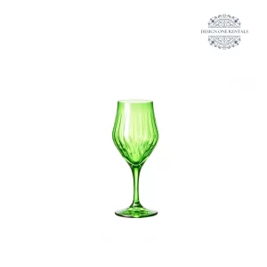 Timeless tulip green red wine glass