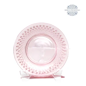 Hobnail Pink 8inch dinner plate